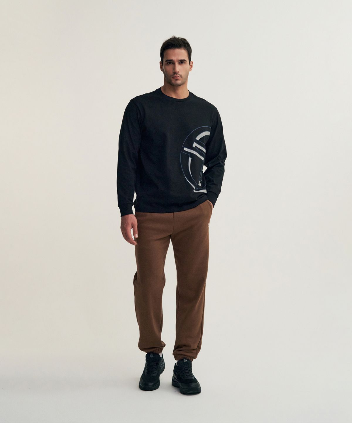 세르지오 타키니(SERGIO TACCHINI) M 데일리 스웻 기모 조거 팬츠 (D.Brown)