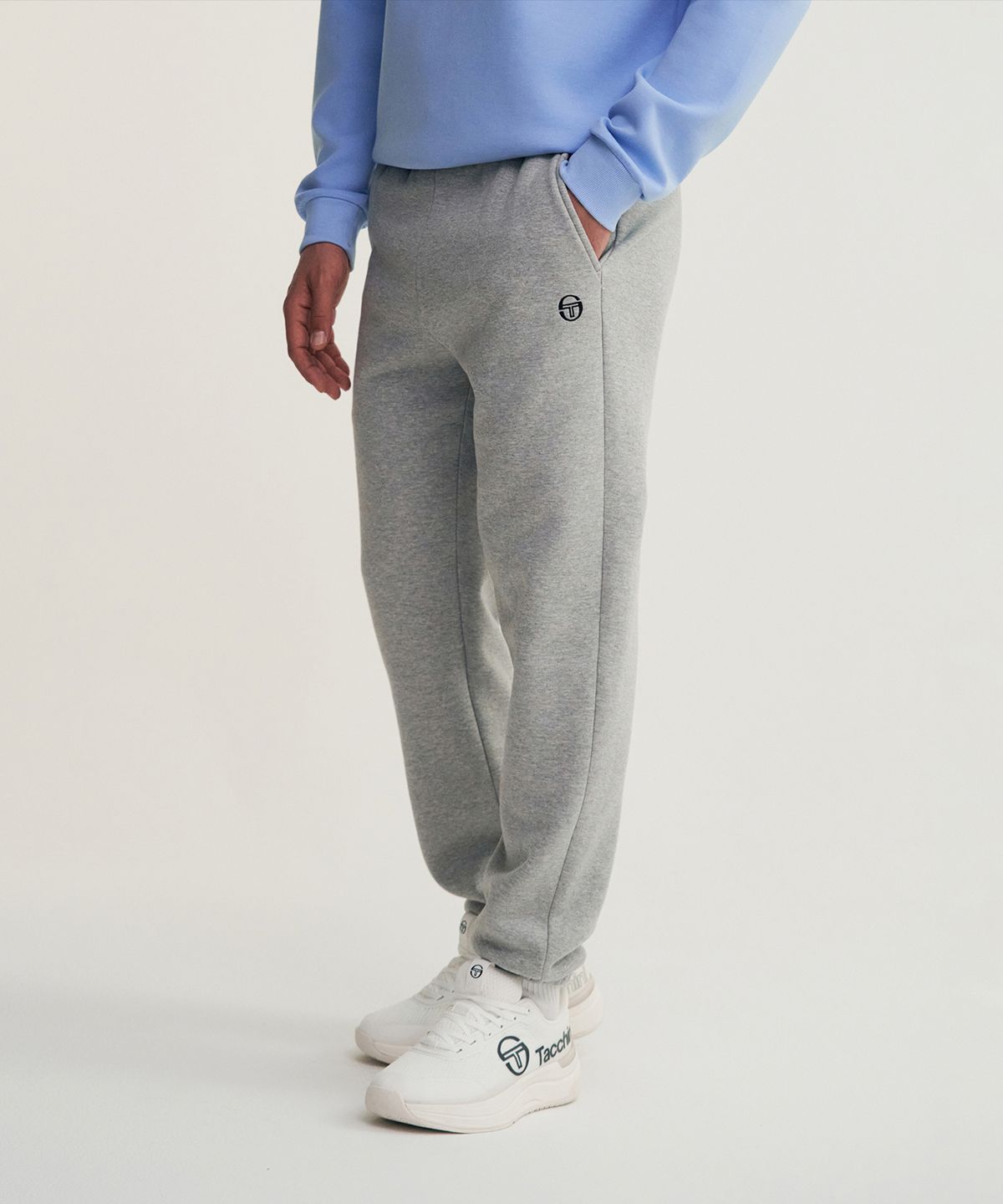 세르지오 타키니(SERGIO TACCHINI) M 데일리 스웻 기모 조거 팬츠 (Melange Grey)