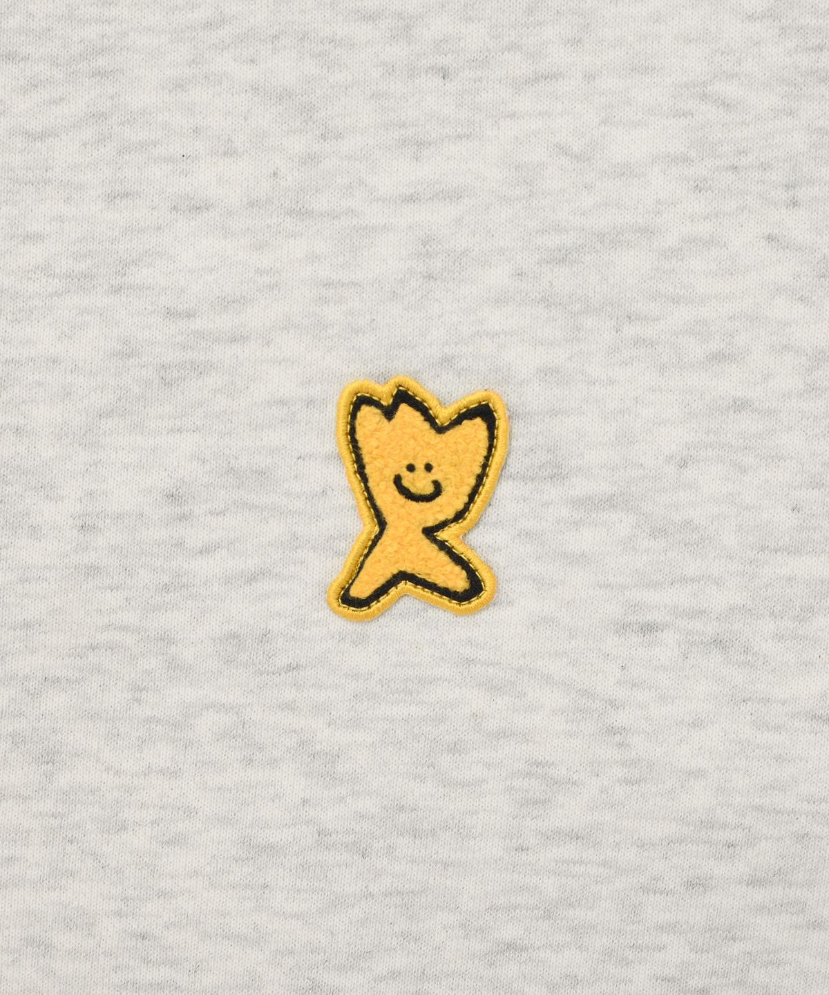 와키윌리(WACKY WILLY) 로고 와펜 기모 후드집업 오트밀