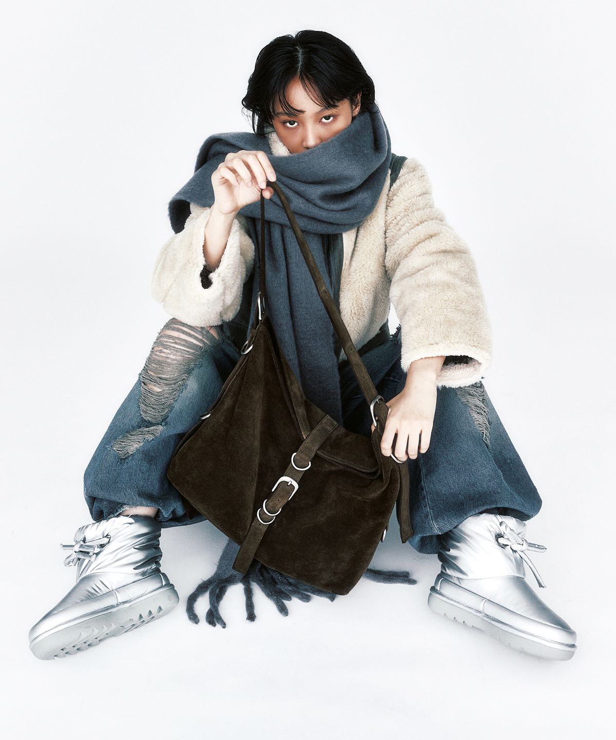 기호(KHIHO) RIBBON PADDING BOOTS / 2 COLORS