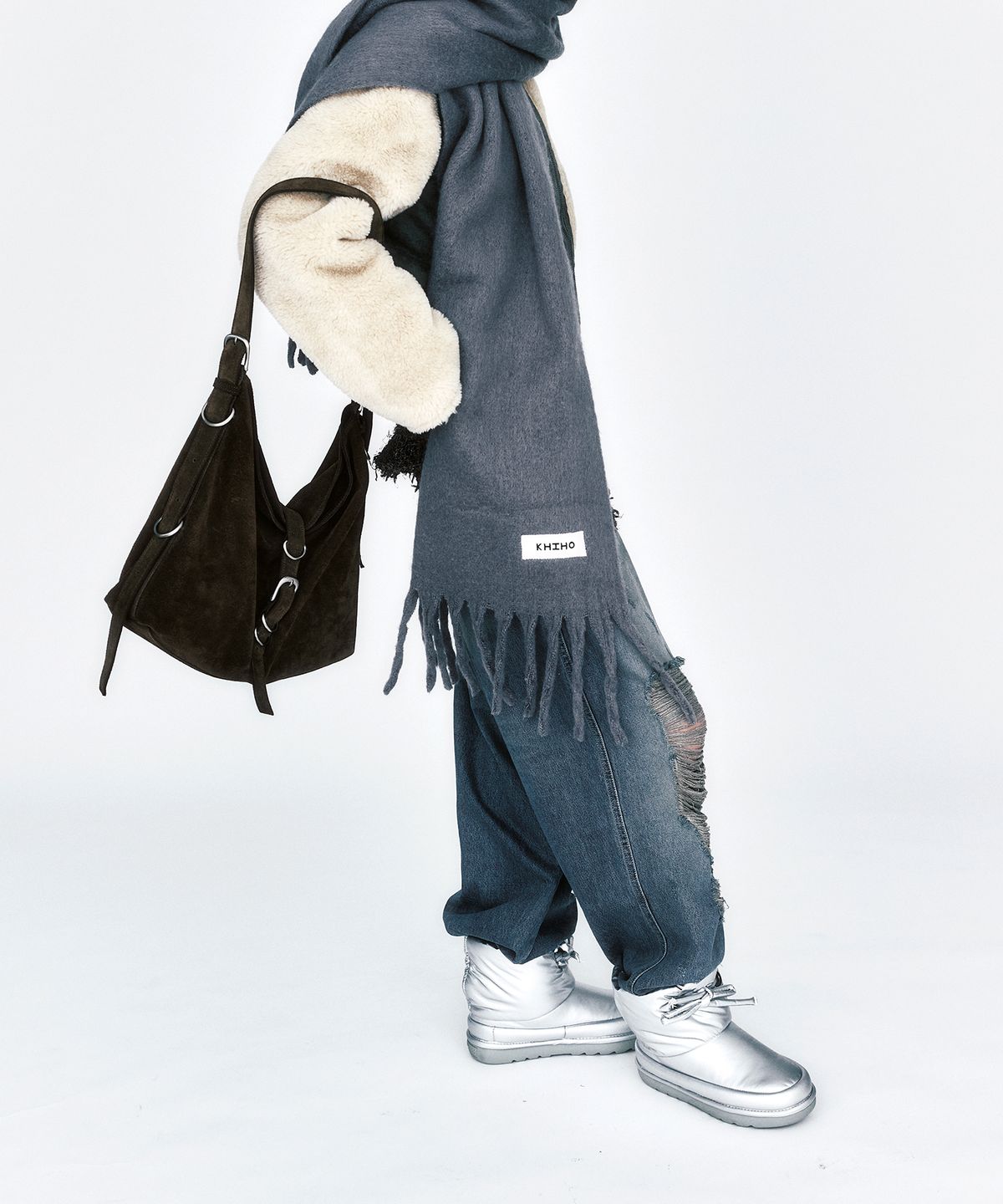 기호(KHIHO) RIBBON PADDING BOOTS / 2 COLORS
