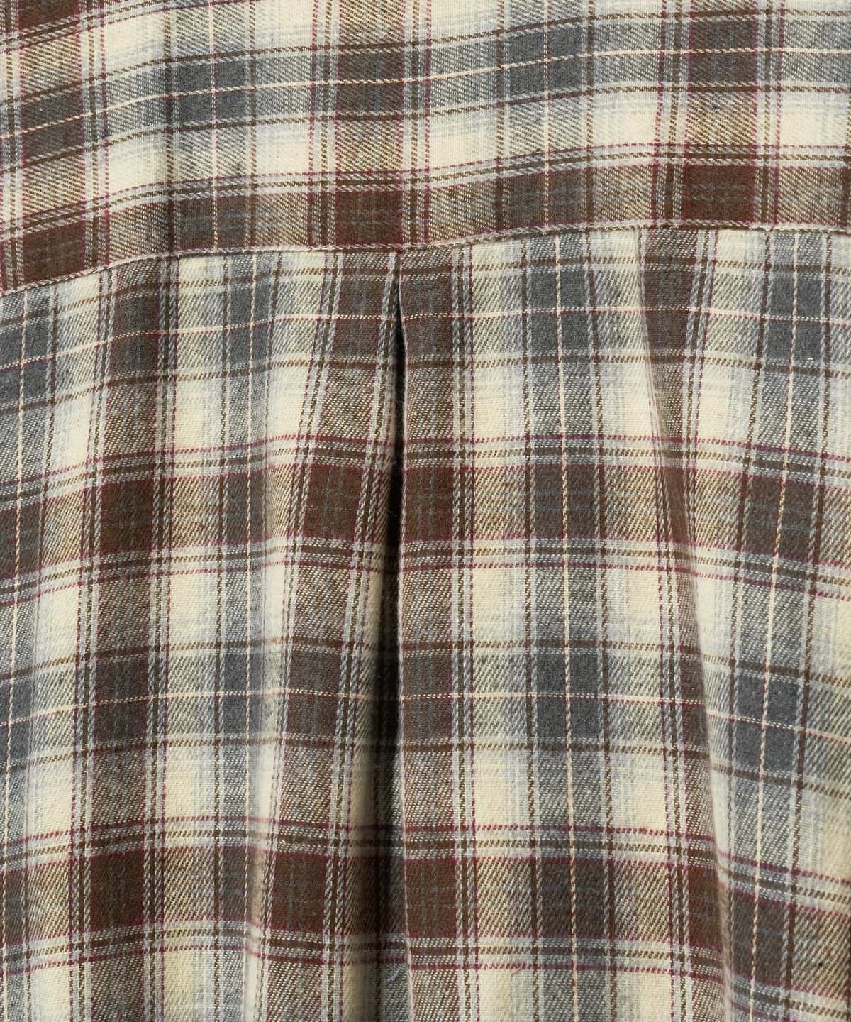 스탠다드에러(STANDARDERROR) 87-STAN091 미스티 포레스트 오버핏 포켓 긴팔 체크 셔츠 브라운
