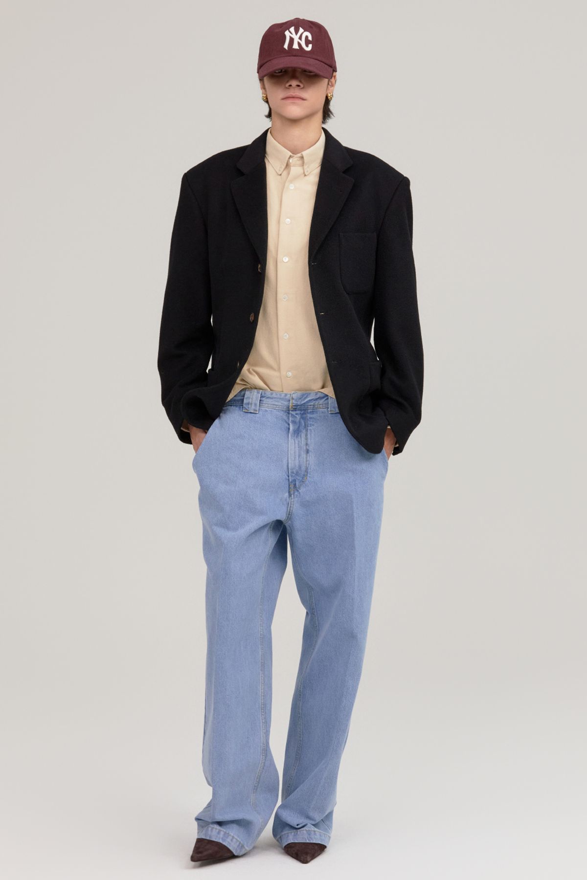 노앙(NOHANT) CASHMERE 90s SINGLE  BREASTED JACKET BLACK
