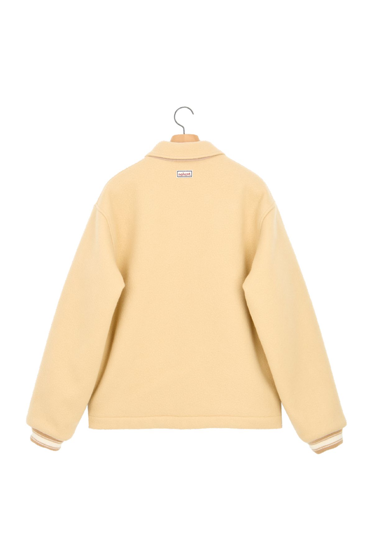 노앙(NOHANT) VARSITY MINIMAL WOOL JUMPER BEIGE