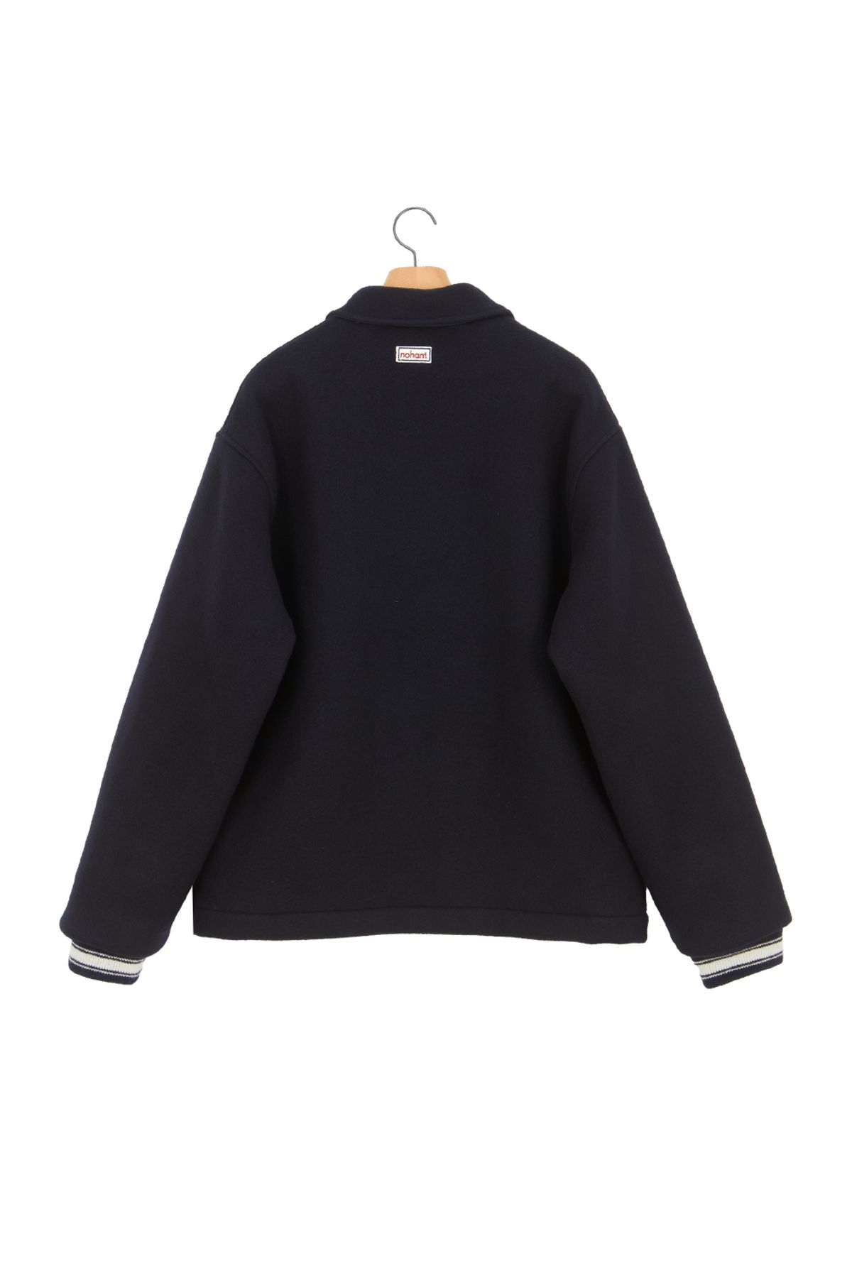 노앙(NOHANT) VARSITY MINIMAL WOOL JUMPER NAVY