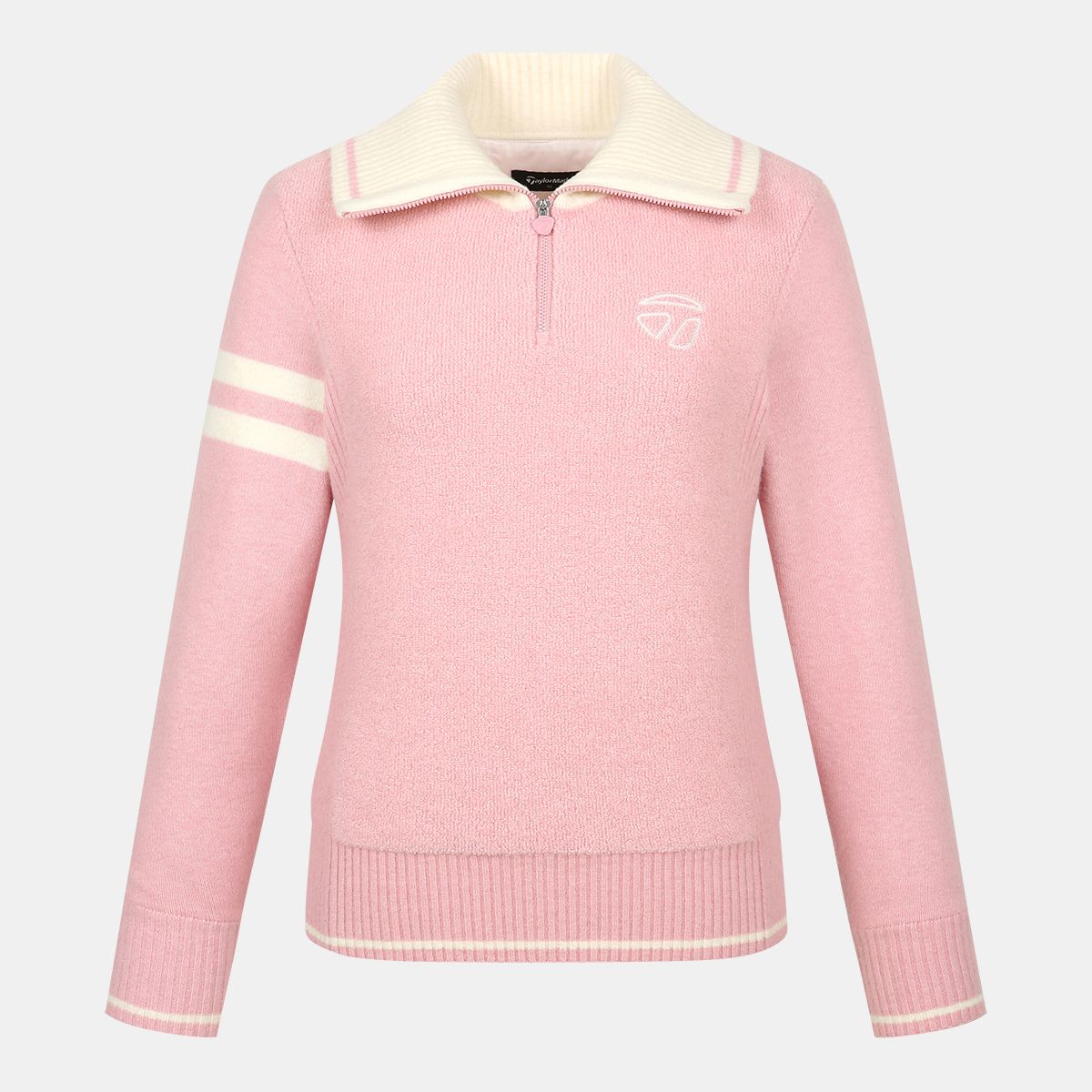 테일러메이드 어패럴(TAYLORMADE APPAREL) [메리노울 에디션]여성 방풍 패턴물 카라 니트 TSN-81HG22-403