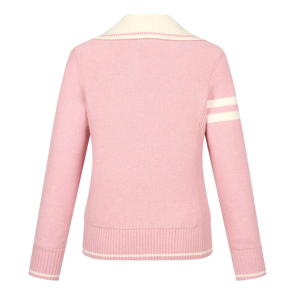 테일러메이드 어패럴(TAYLORMADE APPAREL) [메리노울 에디션]여성 방풍 패턴물 카라 니트 TSN-81HG22-403
