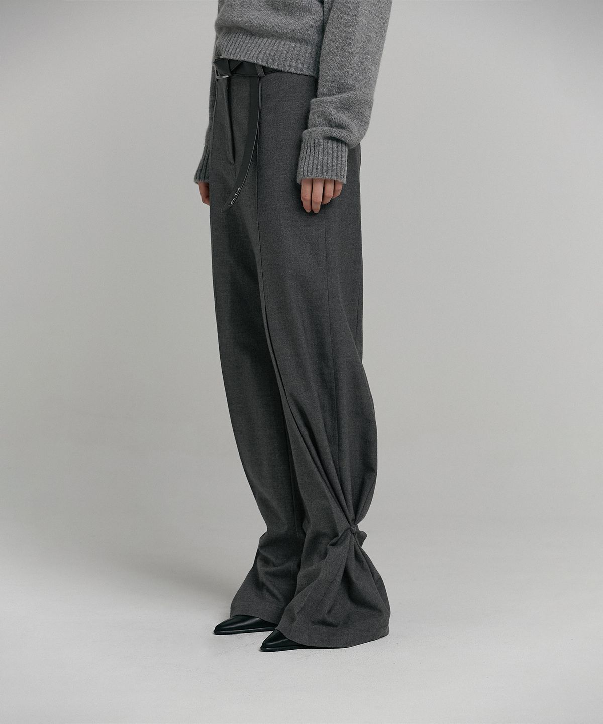 로우타이드(LOW TIDE) FLARE WOOL PANTS [GREY]