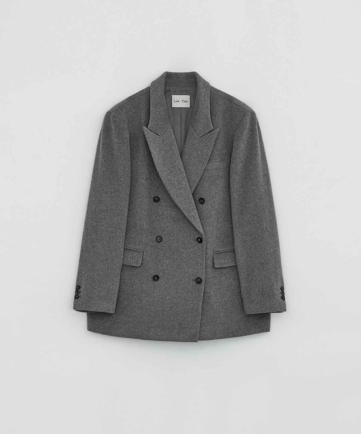 로우타이드(LOW TIDE) DOUBLE BREASTED WOOL BLAZER [GREY]