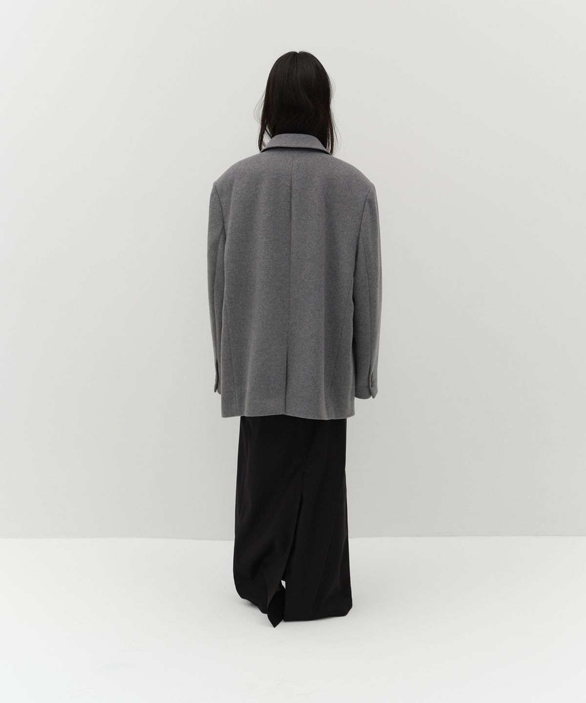 로우타이드(LOW TIDE) DOUBLE BREASTED WOOL BLAZER [GREY]