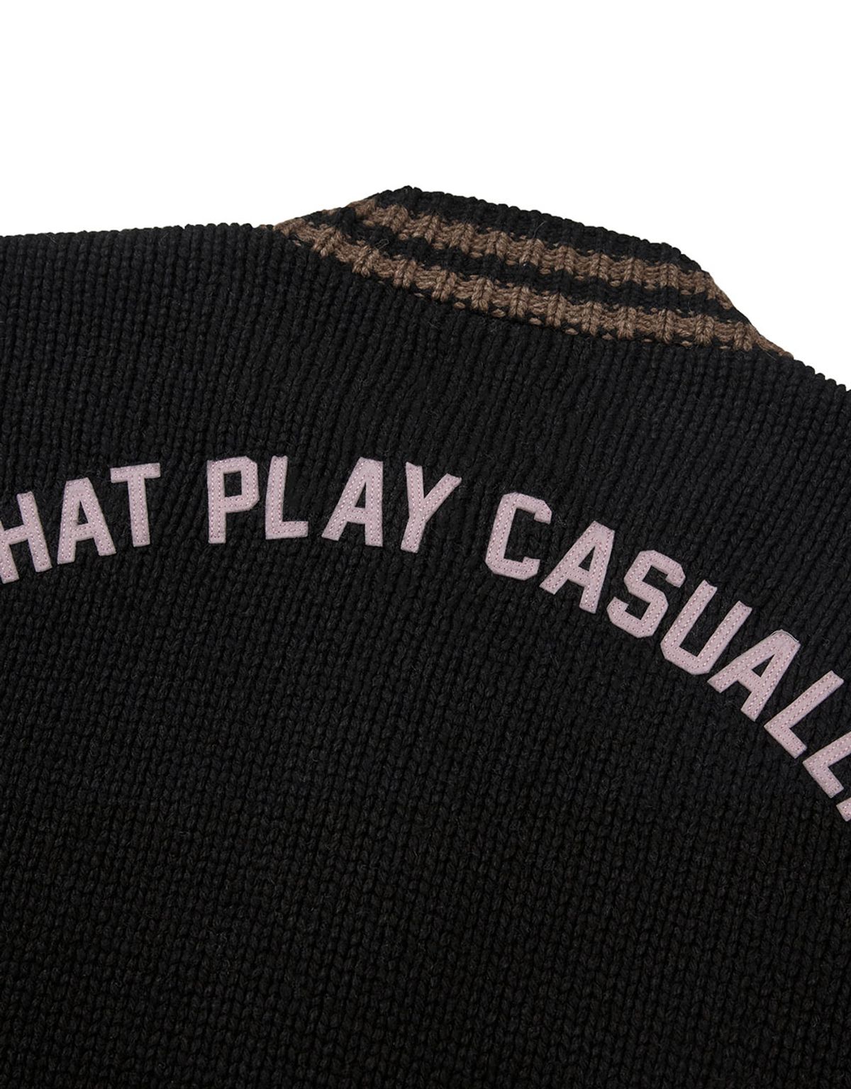 엠엠엘지(MMLG) [Mmlg] PLAYER KNIT JACKET (BLACK)