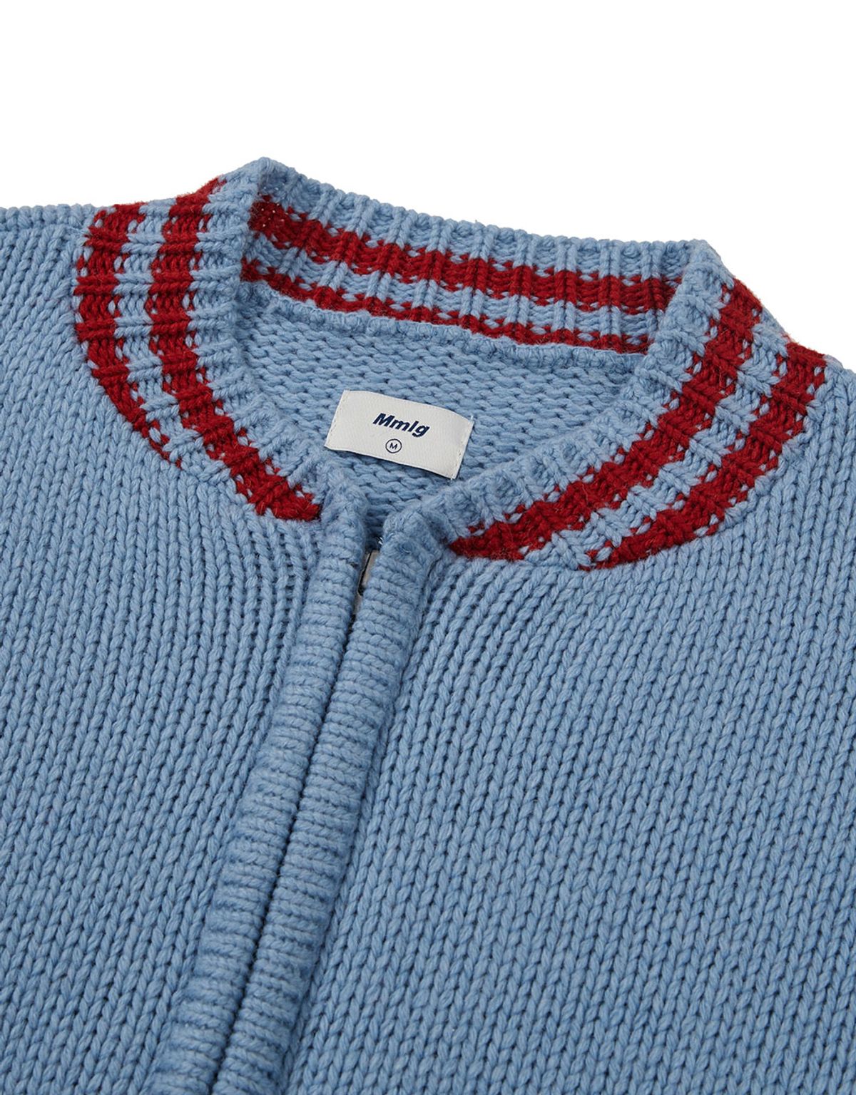 엠엠엘지(MMLG) [Mmlg] PLAYER KNIT JACKET (BLUE)