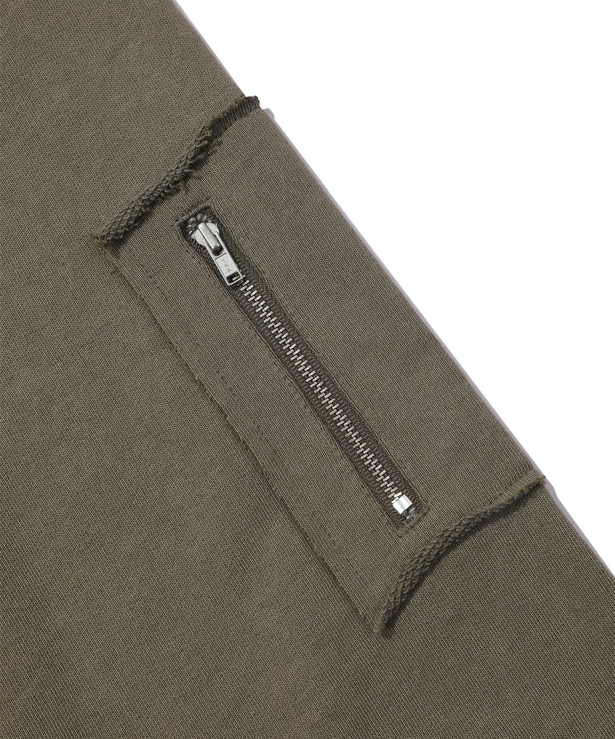 에피소드 언타이틀(EPISODE UNTITLED) SYMBOL MATCH PIGMENT ZIP-UP HOODIE_KHAKI