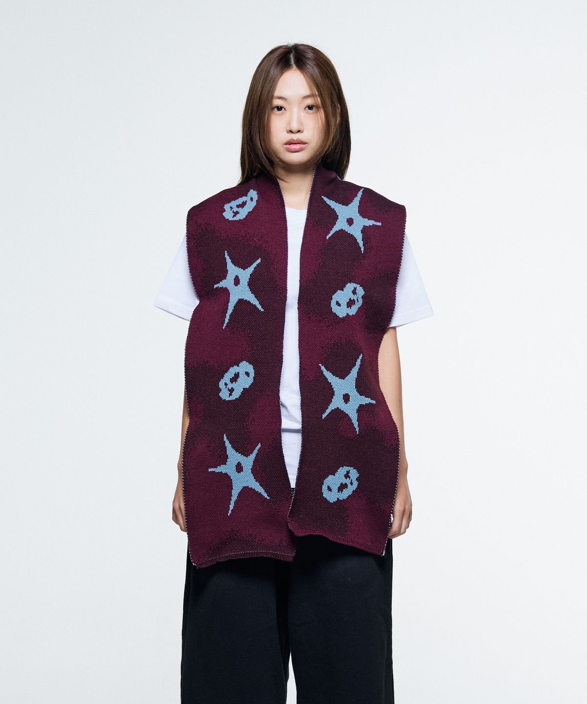 더콜디스트모먼트(THE COLDEST MOMENT) TCM stone muffler (burgundy)