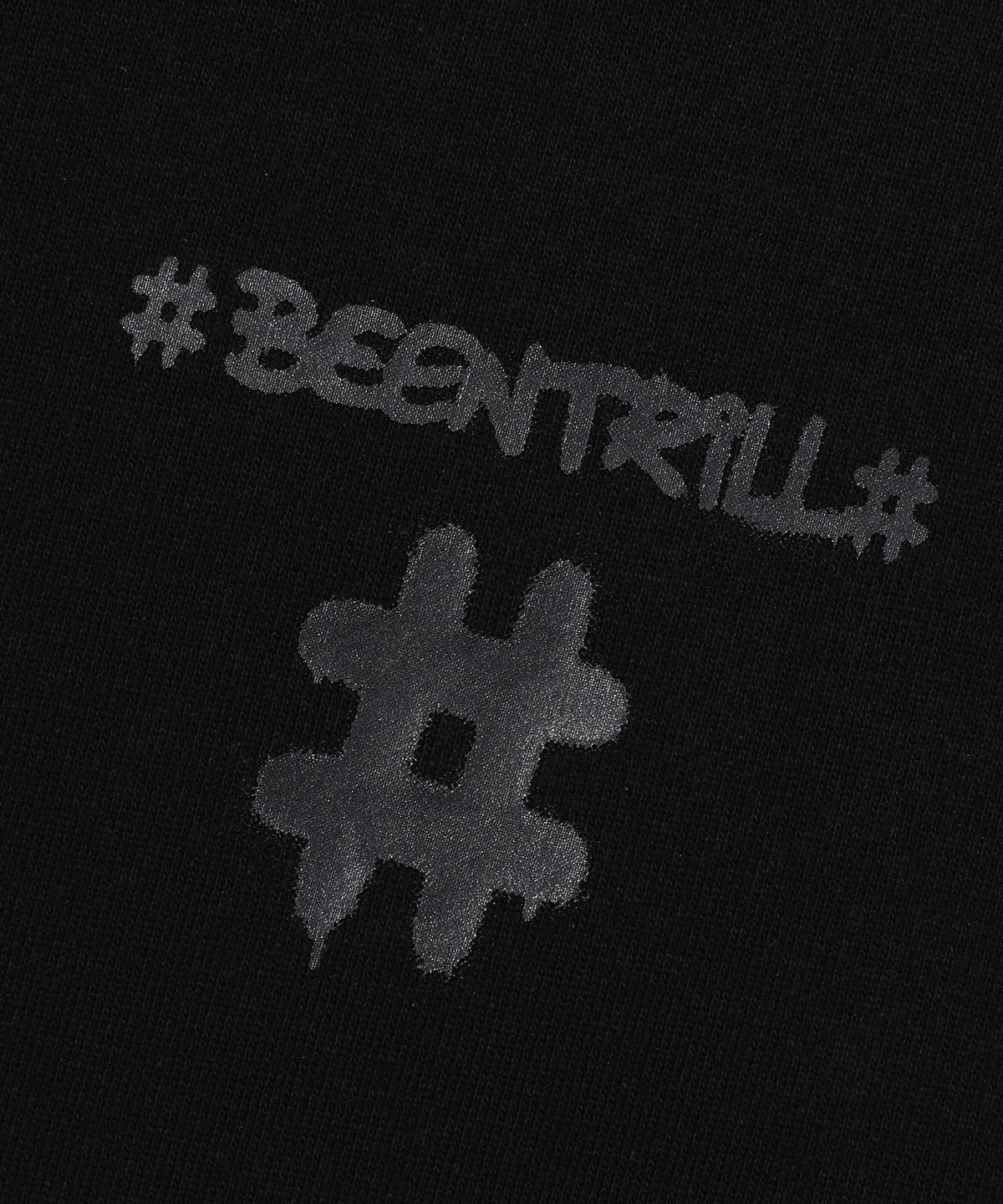 빈트릴(BEENTRILL) [24FW]스프레이 해시태그 맨투맨(블랙)