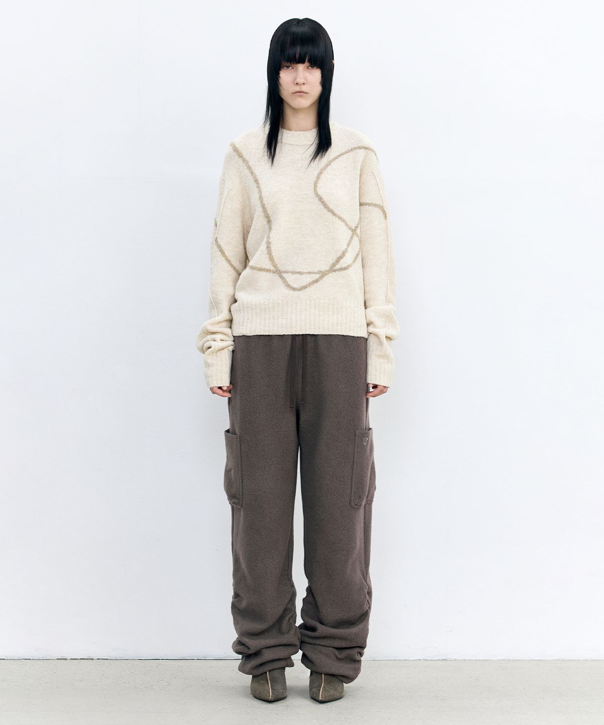 인사일런스 우먼(INSILENCE WOMEN) 윈터 부클 팬츠 KHAKI BROWN