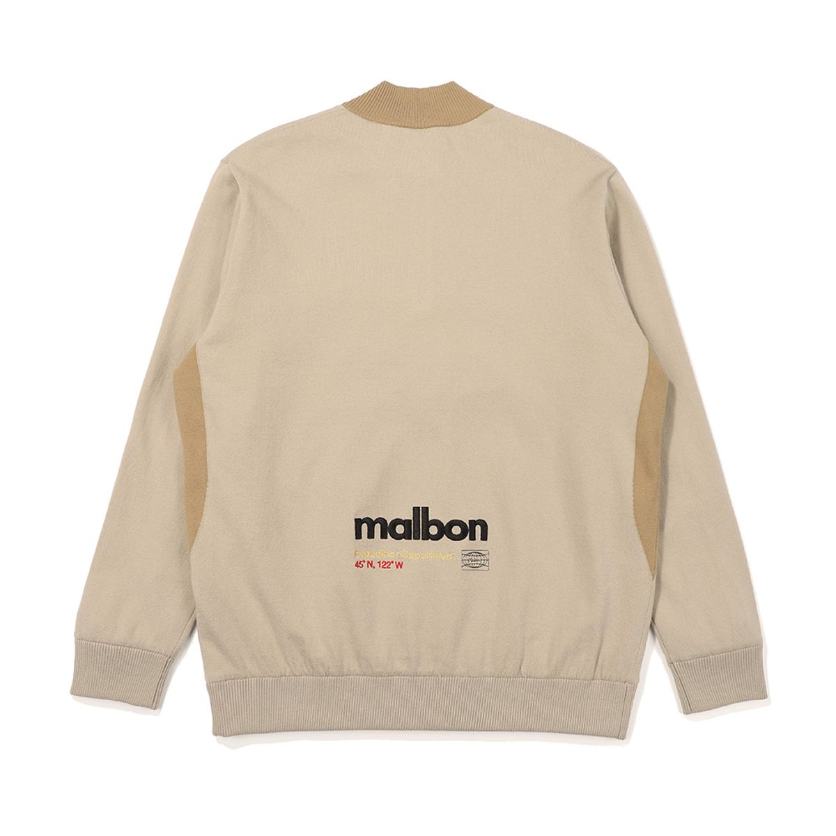 말본 골프(MALBON GOLF) 버킷 포인트 안감형 반집 스웨터 GREYISH BEIGE (MAN)