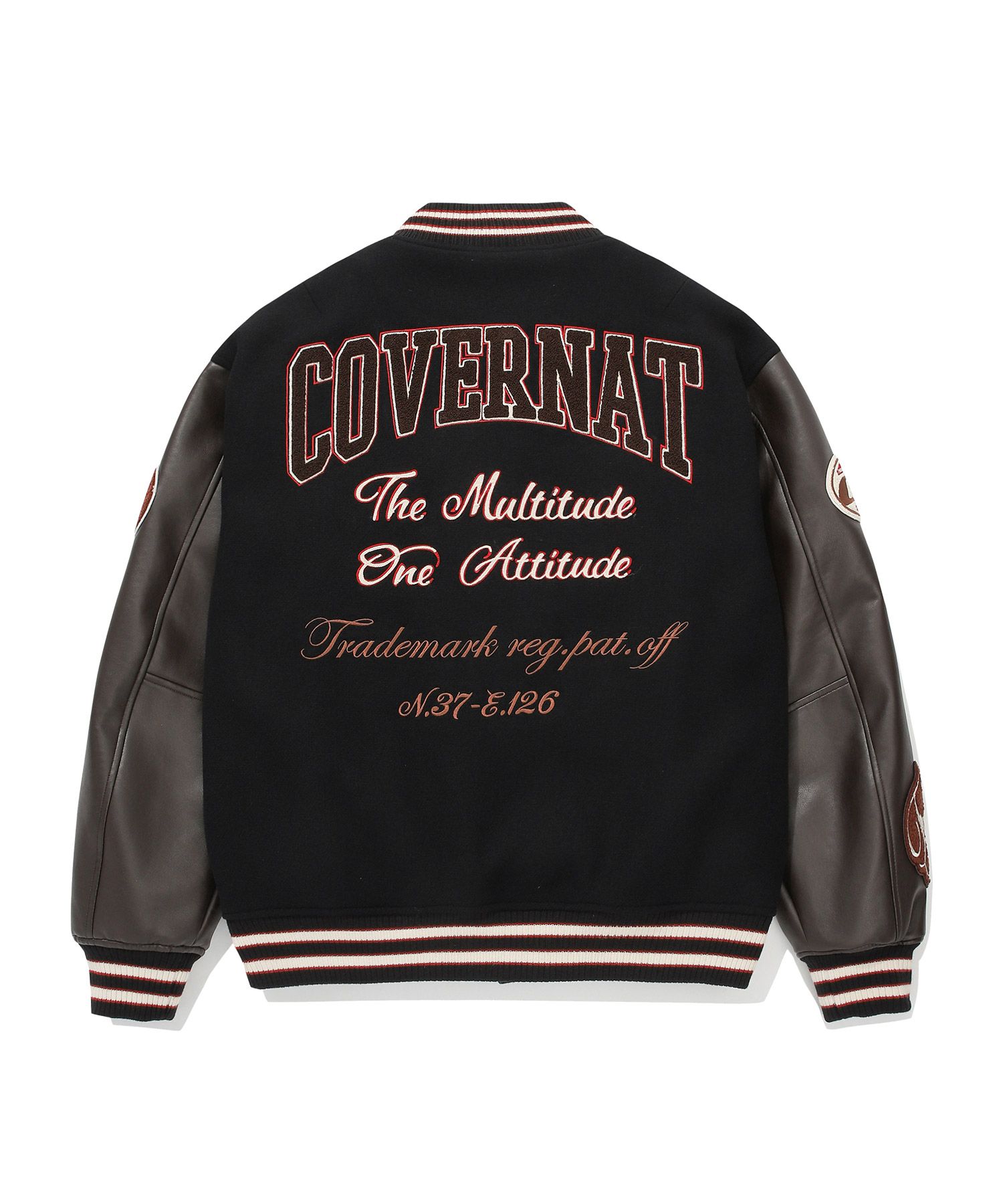 [COVERNAT]★24FW★韓国人気★COLLEGE C WOOL VARSITY MUSINSA | COVERNAT 24FW College C Wool Varsity Navy