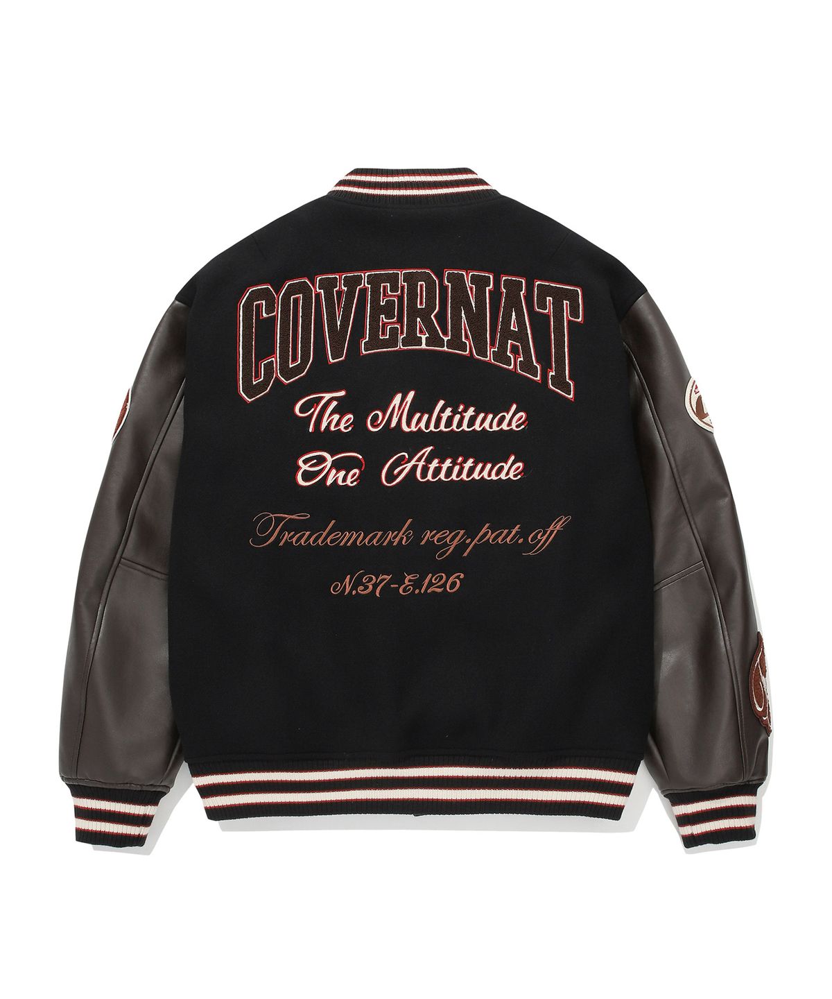 커버낫(COVERNAT) 24FW 컬리지 C 울 바시티 블랙