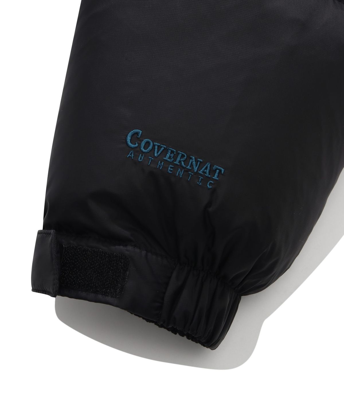 커버낫(COVERNAT) RDS 컬리지 볼륨 후디 다운 블랙