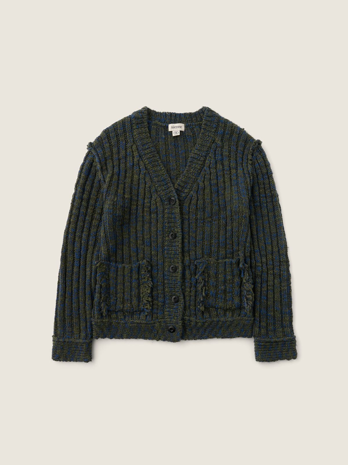 시엔느(SIENNE) Jazz Fringe Cardigan (Khaki)