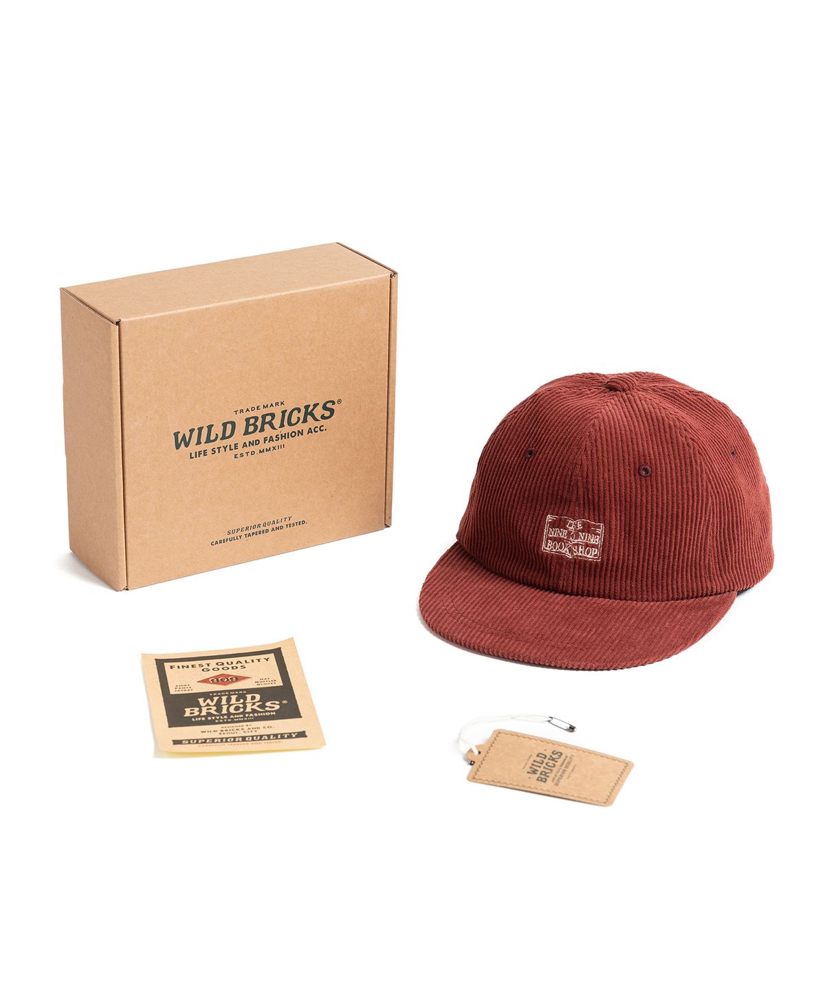 와일드 브릭스(WILD BRICKS) CD BOOKSHOP CAMP CAP (crimson red)