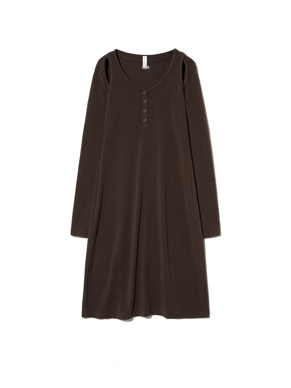 MUSINSA | KIJUN Raglan Cut Jersey Dress Brown