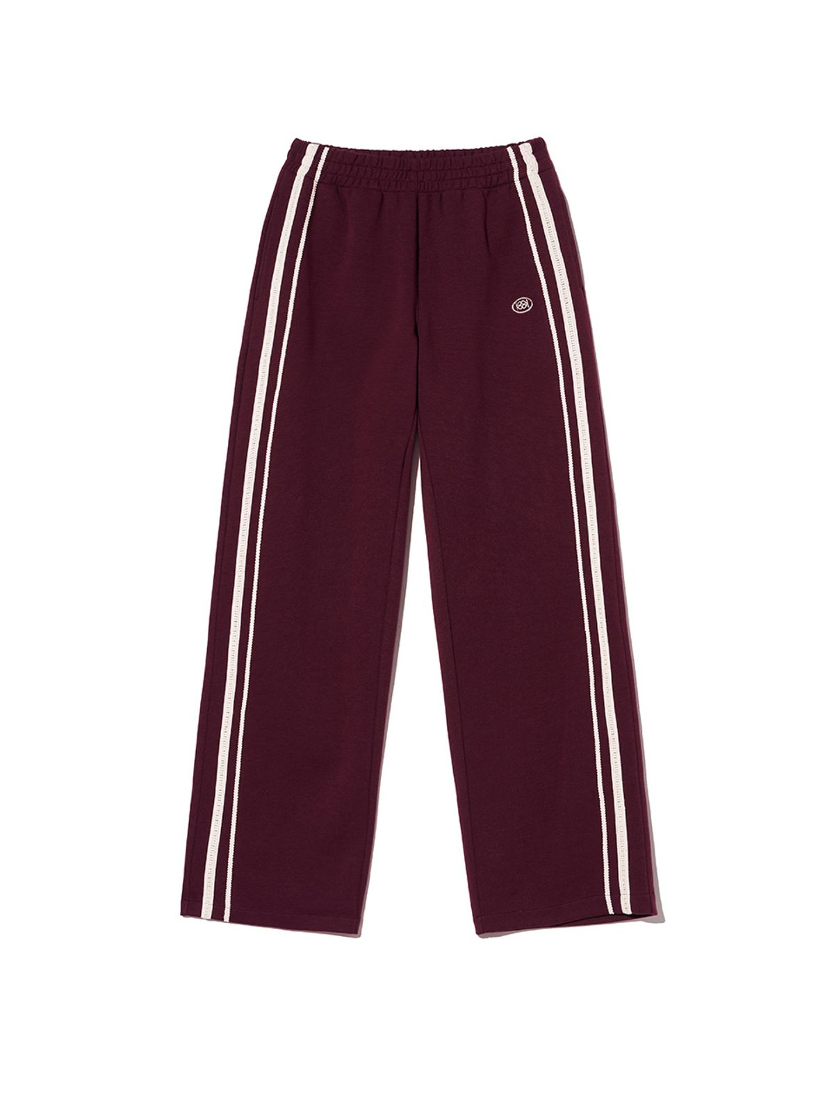 기준(KIJUN) Double Line Track Pants Burgundy