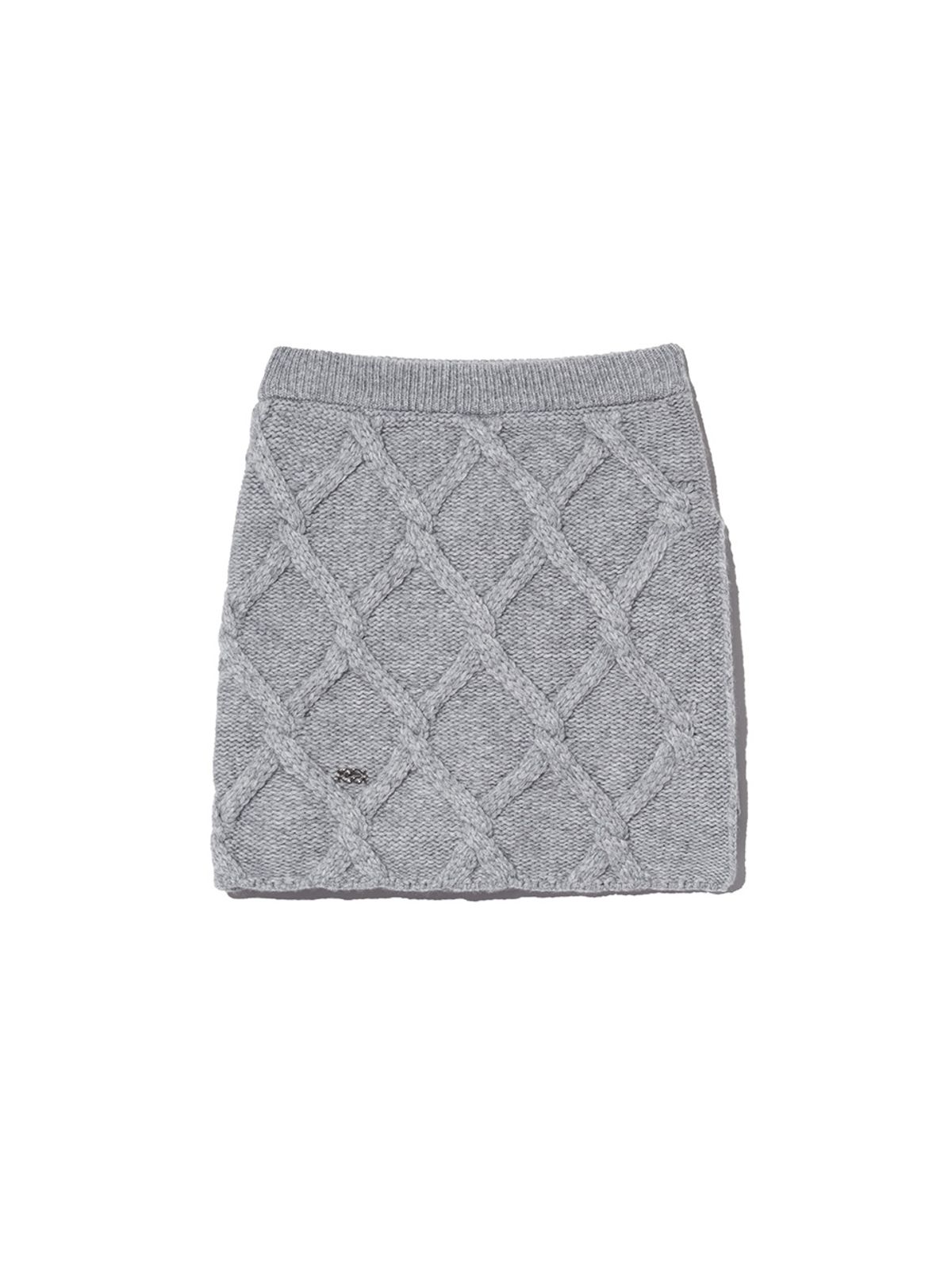 기준(KIJUN) Cable Knit Skort Grey