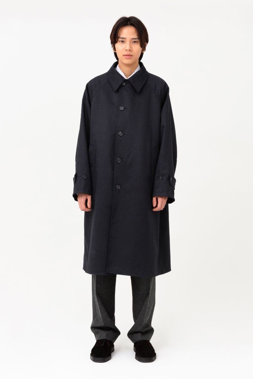 MUSINSA公式 | BROWNYARD リバーシブルバルマカンコート、ダークネイビー