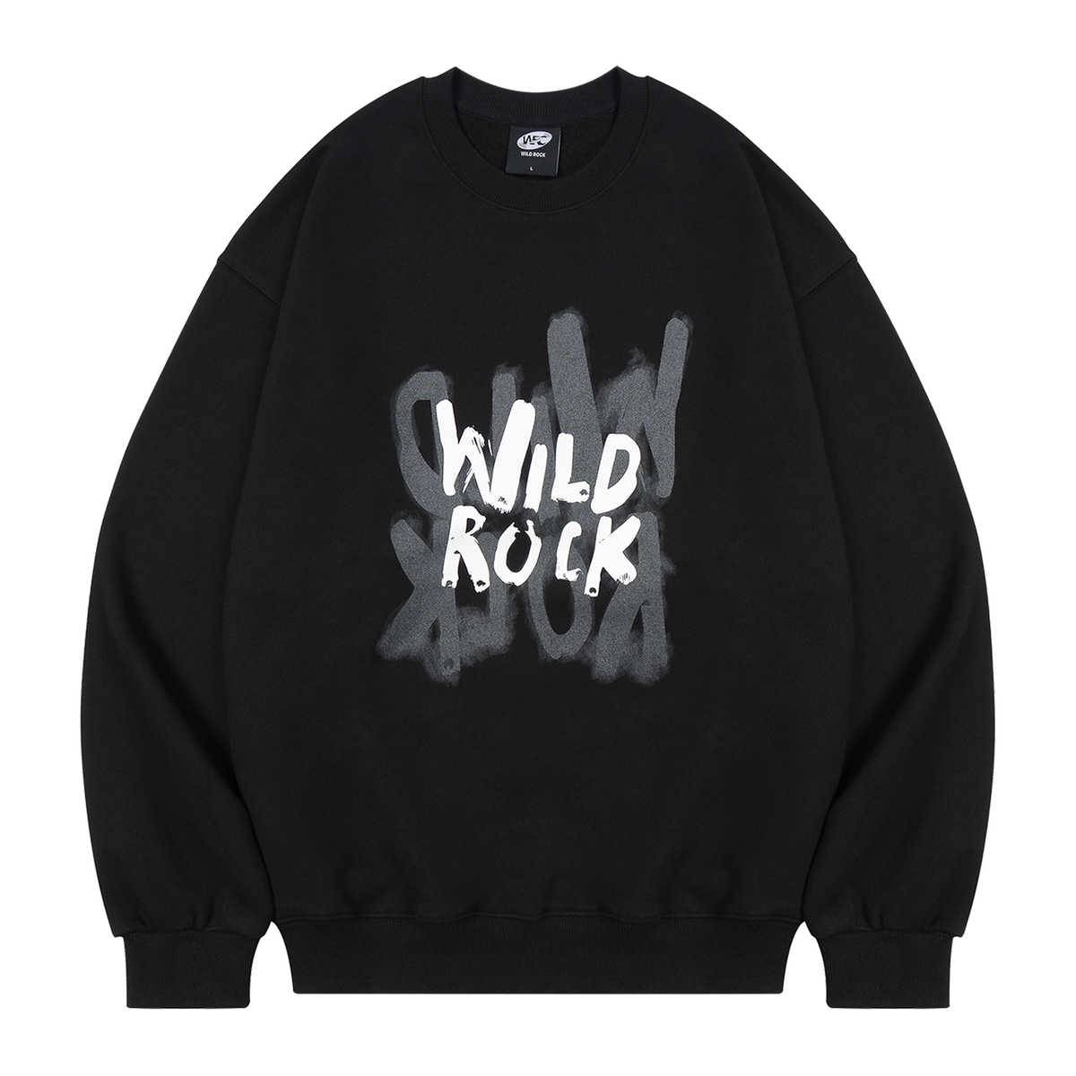 와일드락(WILDROCK) 파이어워크 더블 맨투맨_블랙