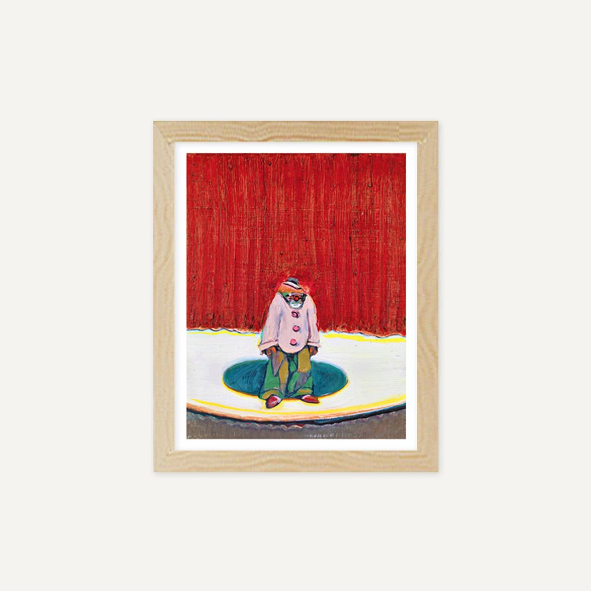 그릿시즌(GREET SEASON) 웨인 티보 Clown with Red Hair, 2015 (액자 포함)