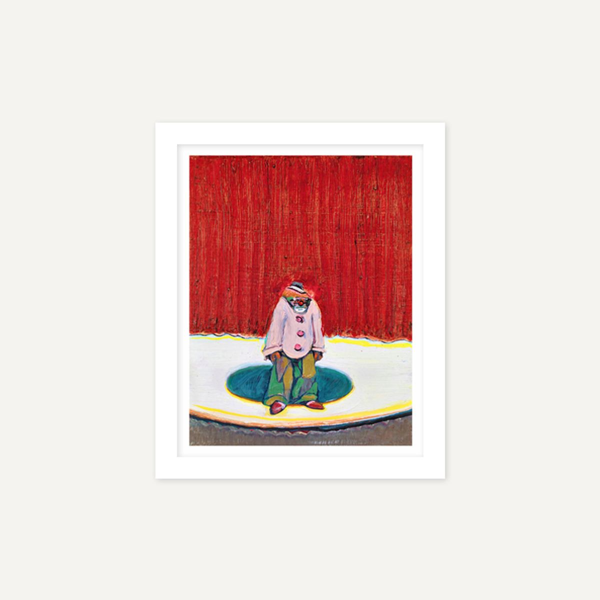 그릿시즌(GREET SEASON) 웨인 티보 Clown with Red Hair, 2015 (액자 포함)