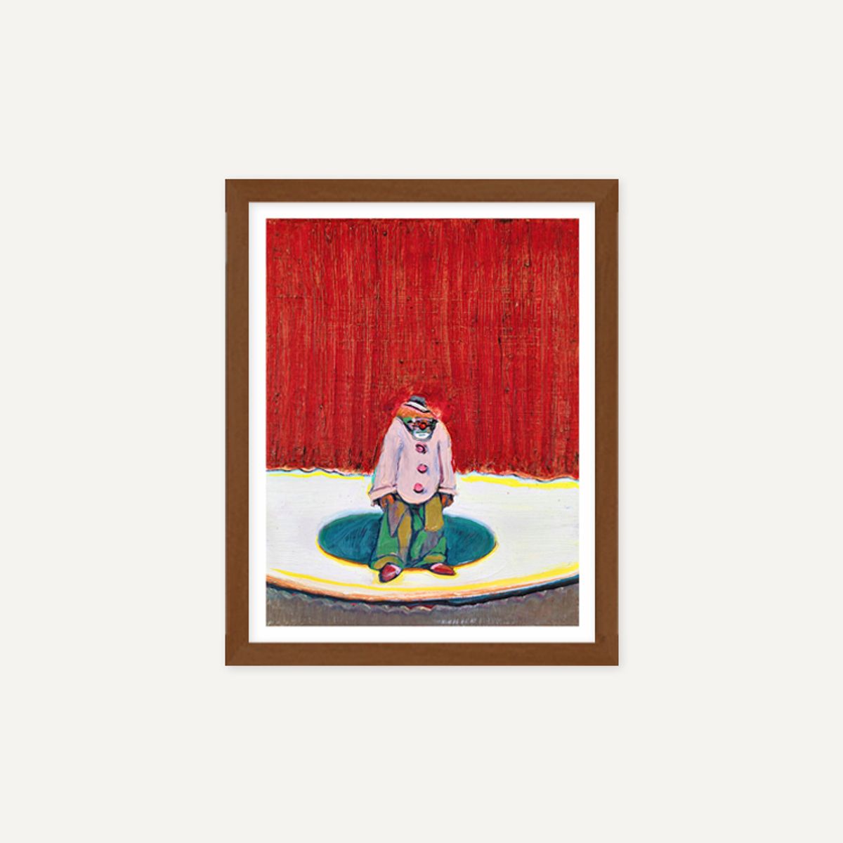 그릿시즌(GREET SEASON) 웨인 티보 Clown with Red Hair, 2015 (액자 포함)