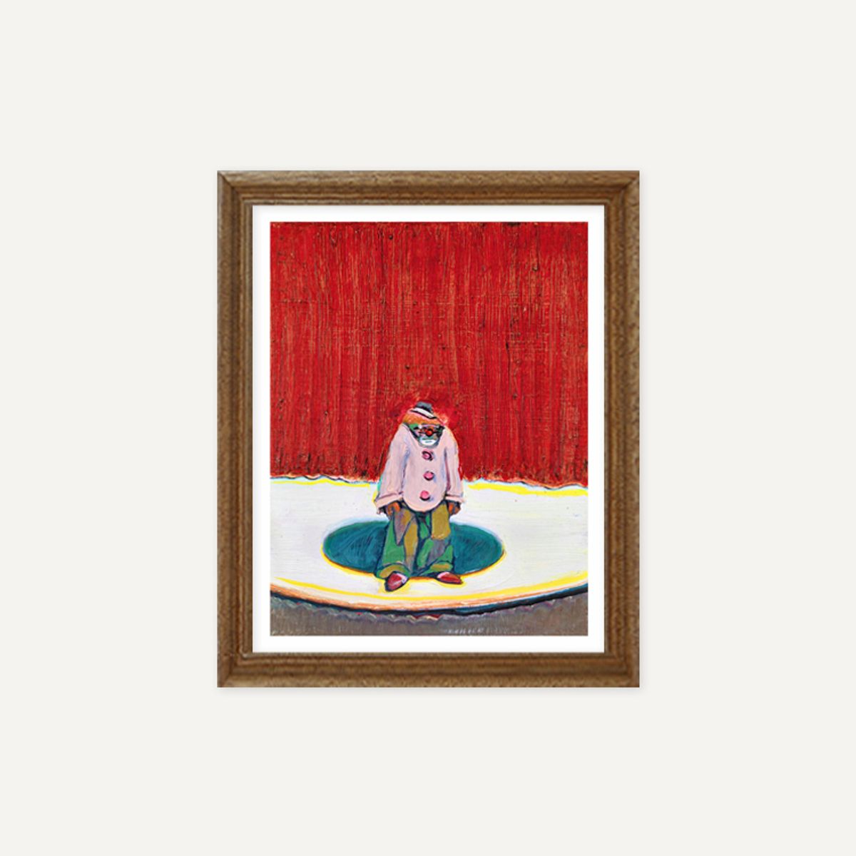 그릿시즌(GREET SEASON) 웨인 티보 Clown with Red Hair, 2015 (액자 포함)