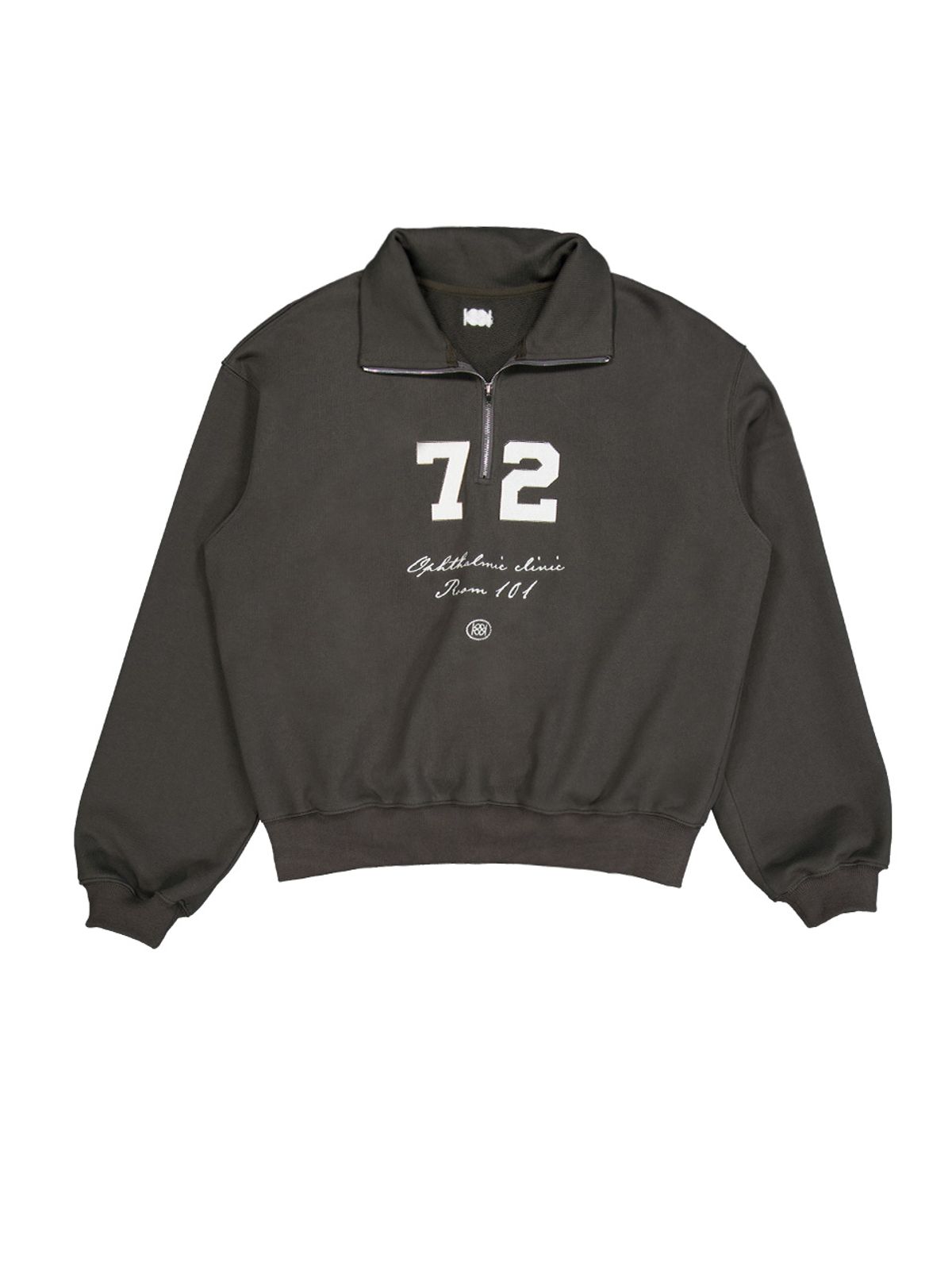 기준(KIJUN) 72 Half Zip-Up Pullover Charcoal