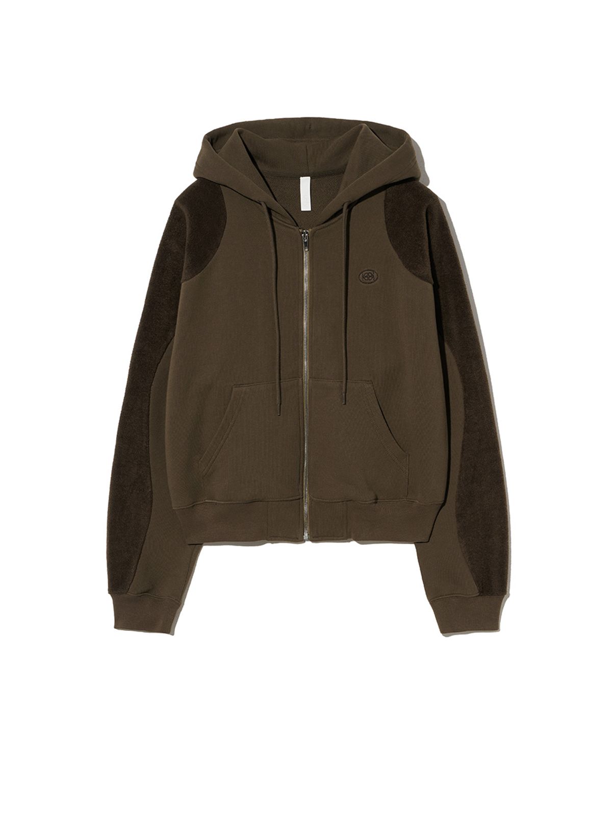 기준(KIJUN) Flow Zip-Up Hoodie Brown