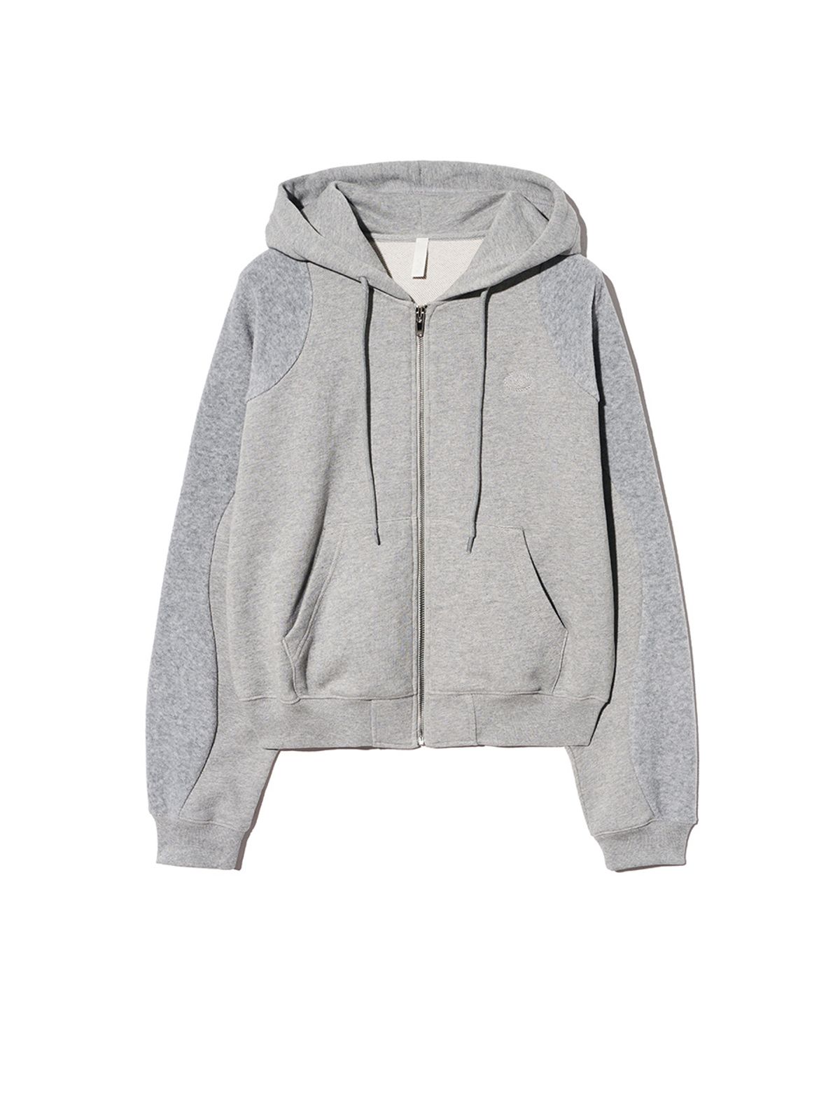 기준(KIJUN) Flow Zip-Up Hoodie Melange Grey