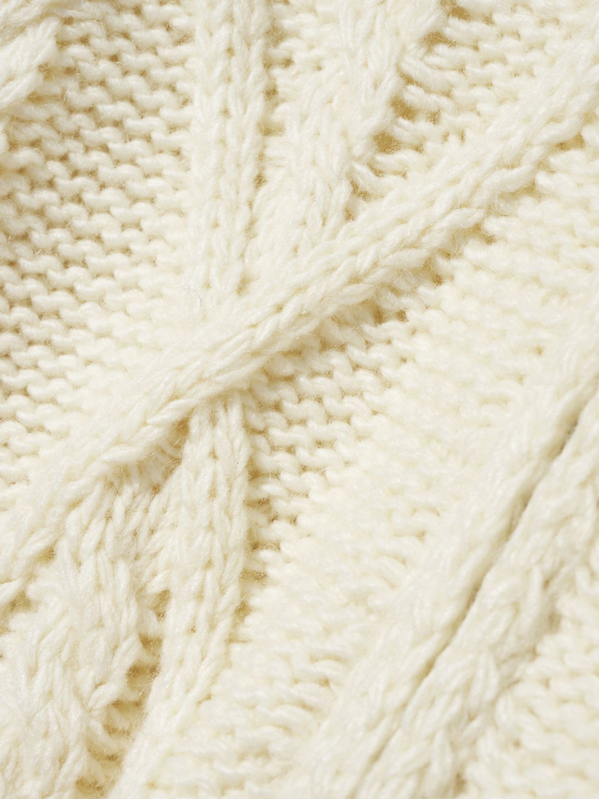 기준(KIJUN) Cable Knit Zip-Up Ivory