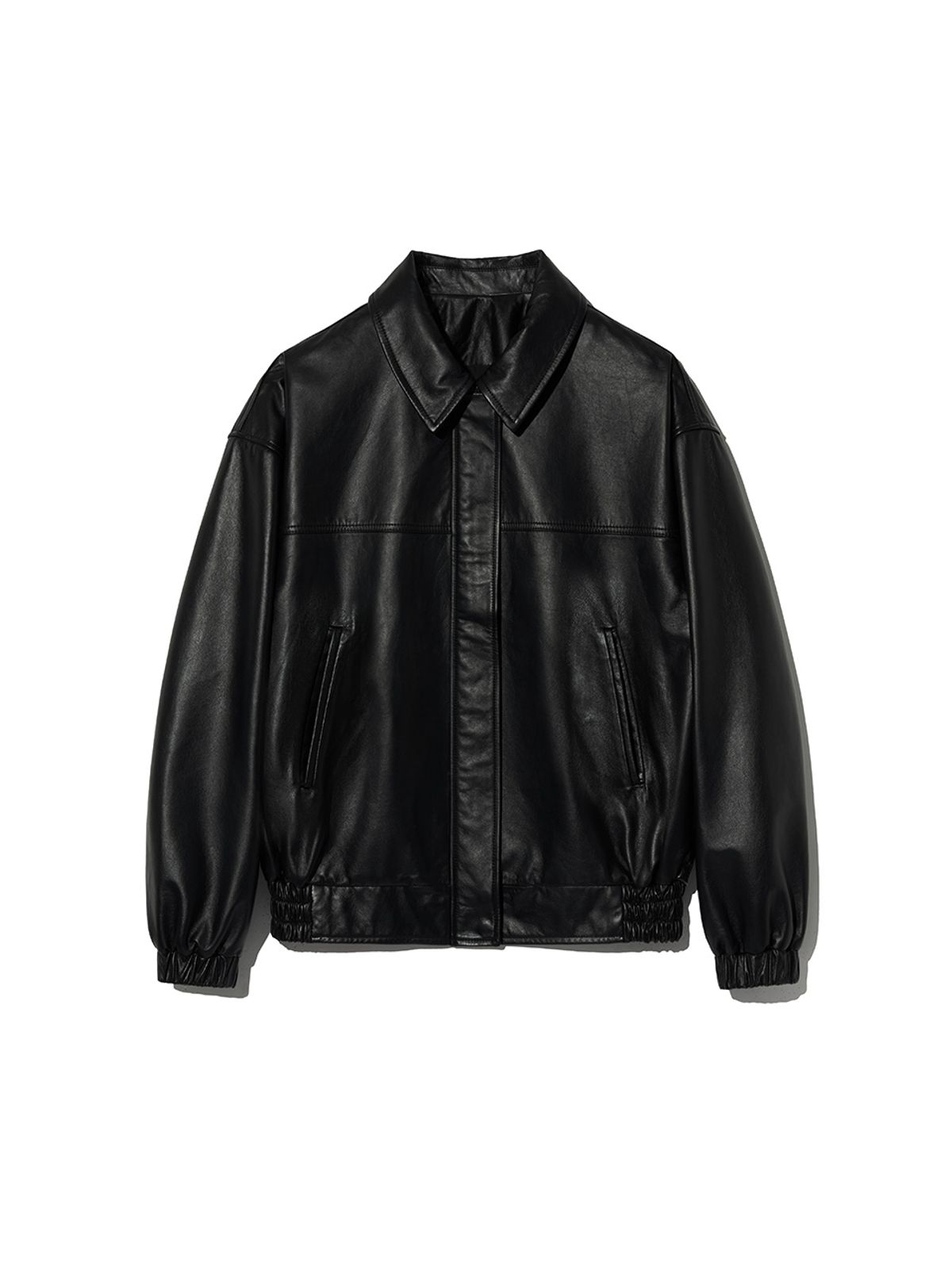 기준(KIJUN) Leather Jumper Black
