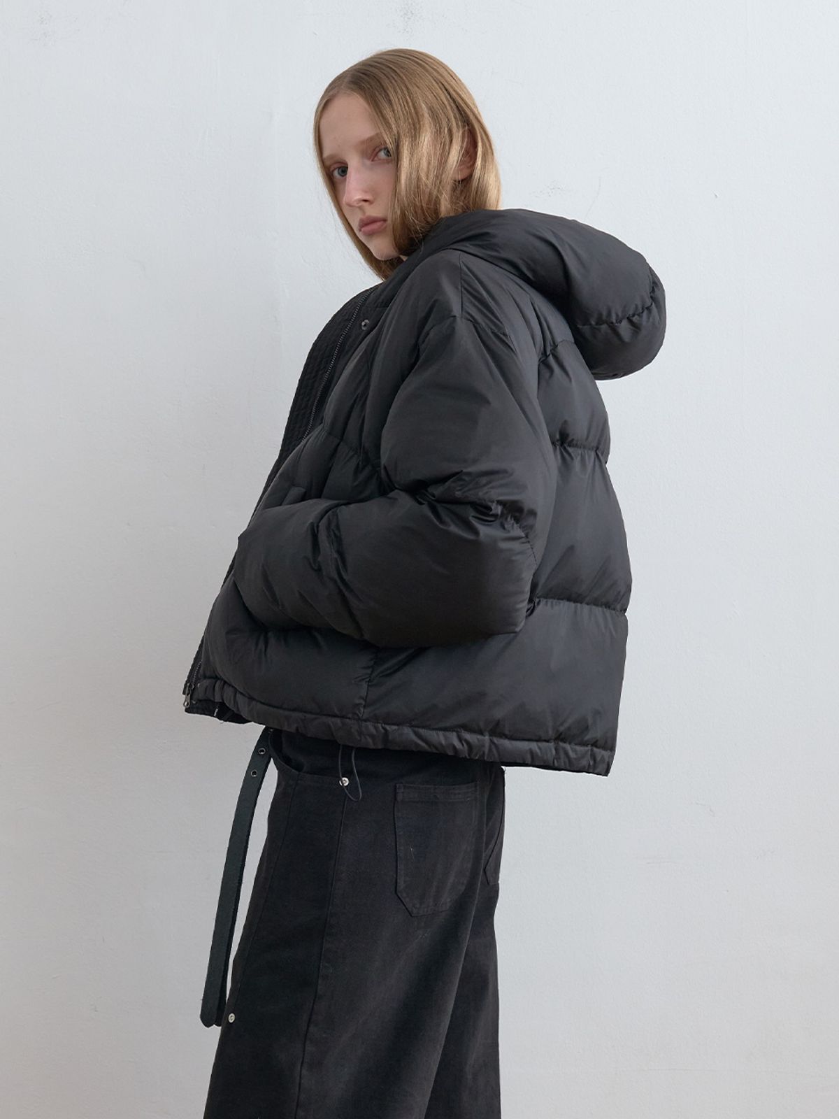 기준(KIJUN) Arc Puffer Jacket Black