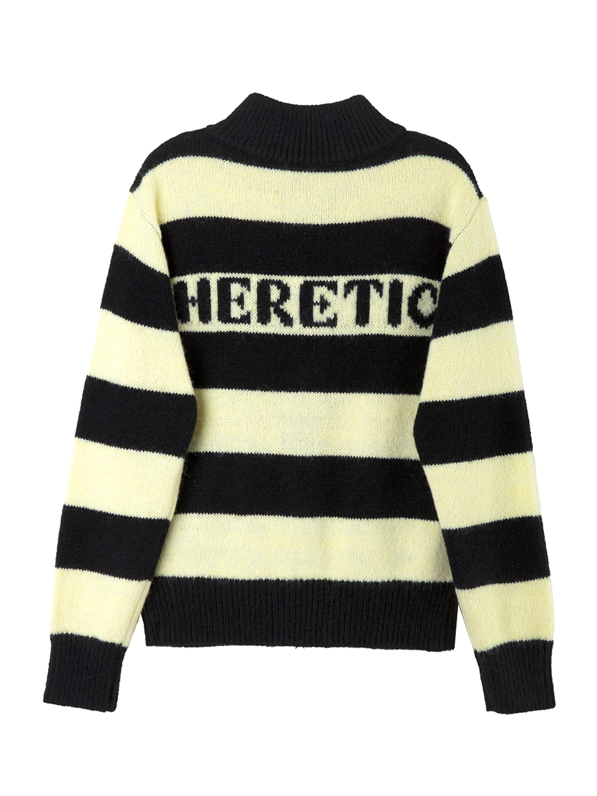 헤레틱(HERETIC) STRIPE KNIT ZIP-UP JACKET / butter