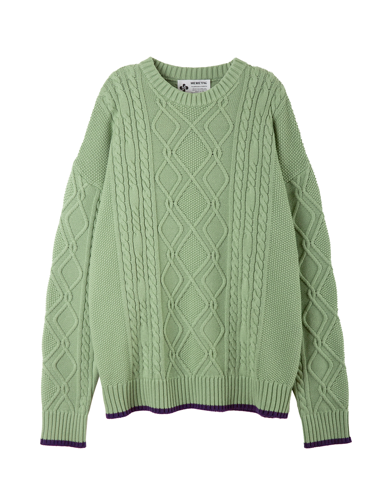 헤레틱(HERETIC) DADDY FRENCH CABLE KNIT / apple mint