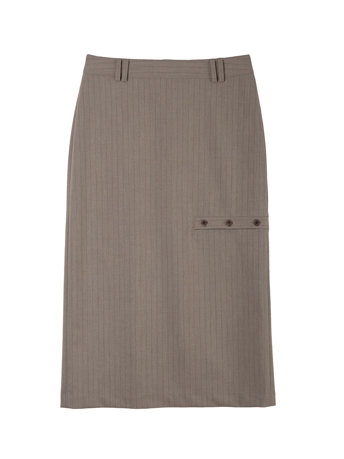 헤레틱(HERETIC) BUTTON LONG SKIRT / brown