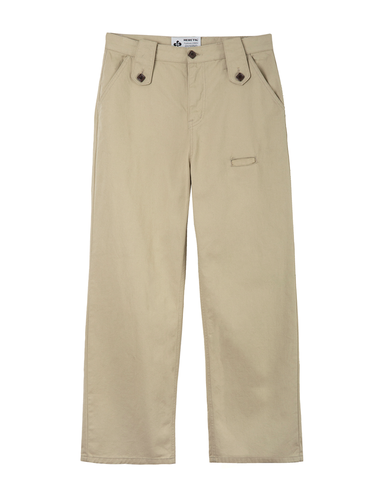 헤레틱(HERETIC) BUTTON COTTON PANTS / beige