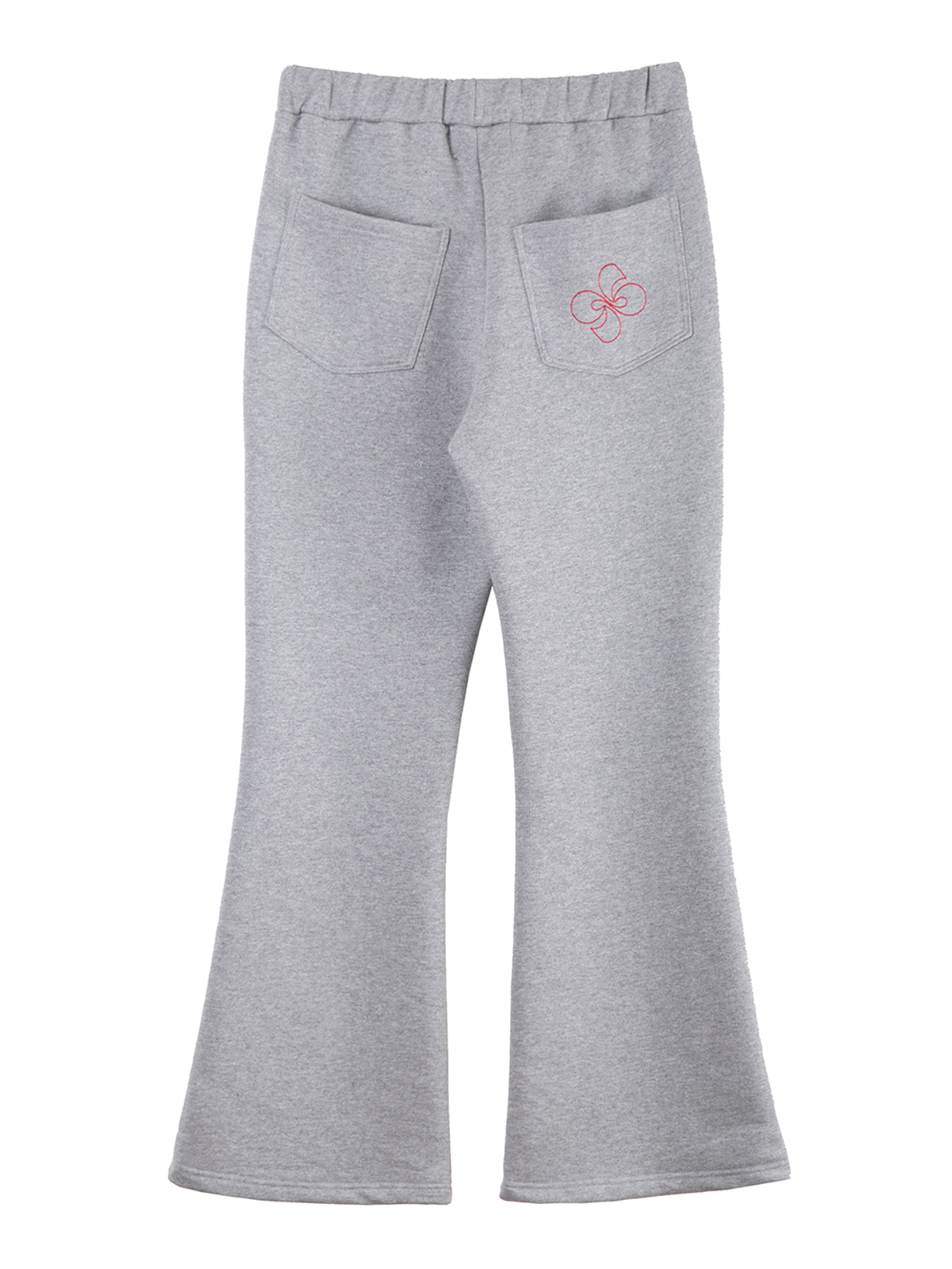 헤레틱(HERETIC) BOOT-CUT SWEAT PANTS / melange grey