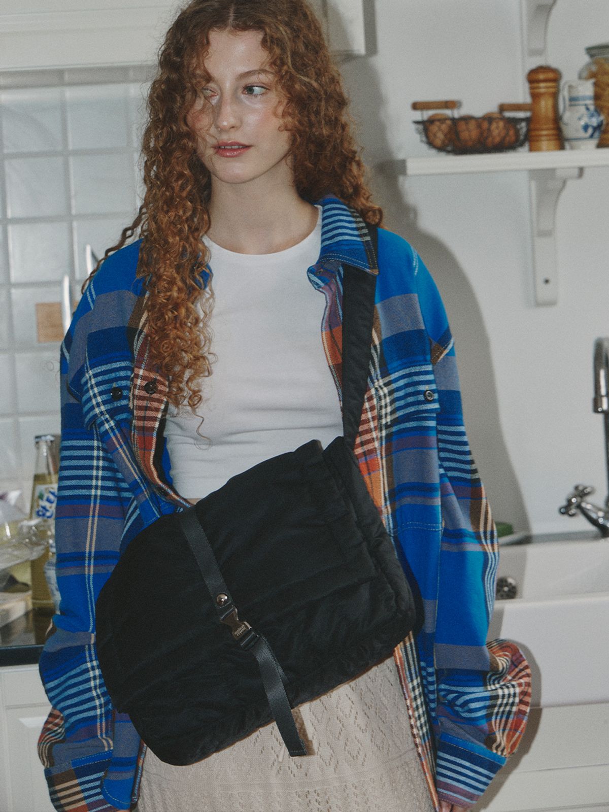 메종크렘(MAISON CREME) Canele Belt bag_ L size_Black
