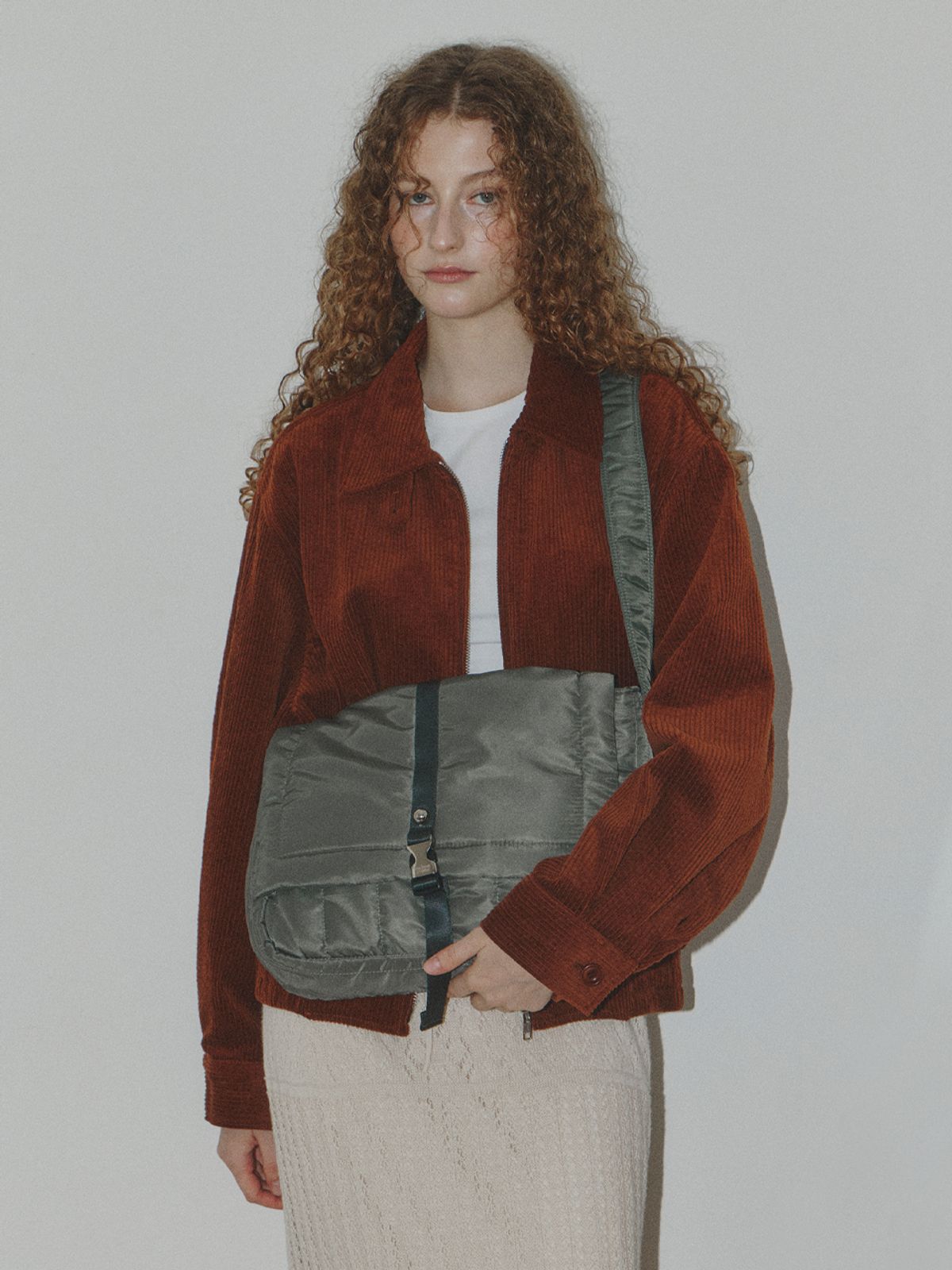메종크렘(MAISON CREME) Canele Belt bag_ L size_Khaki