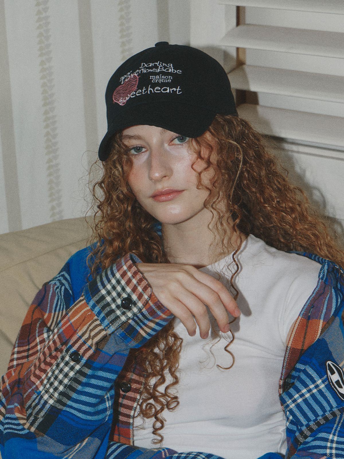 메종크렘(MAISON CREME) Lovers Ball cap_Black