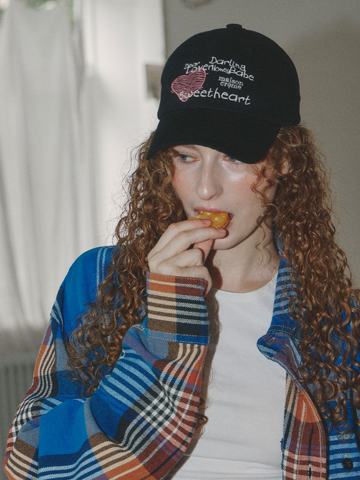메종크렘(MAISON CREME) Lovers Ball cap_Black